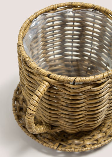 Woven Tea Cup Planter