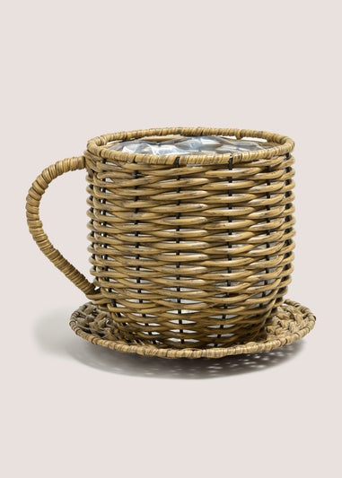 Woven Tea Cup Planter