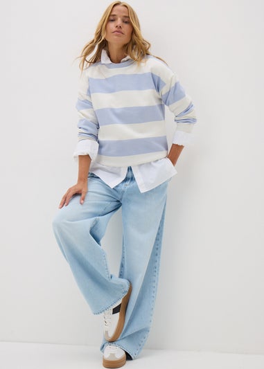 Blue Stripe Sweatshirt