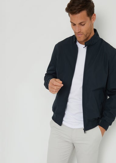 Threadbare Navy Showerproof Harrington Style Jacket