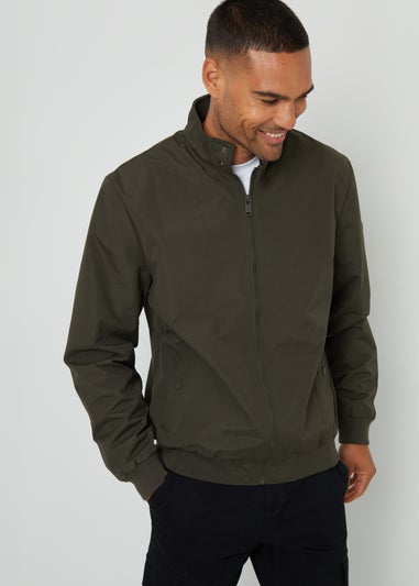 Threadbare Khaki Showerproof Harrington Style Jacket