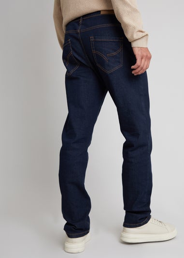 Threadbare Midnight Blue Straight Fit Jeans With Stretch