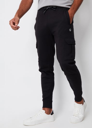 Threadbare Black 2 Pack Cargo Style Joggers