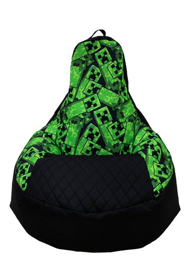 Minecraft High Back Green Lounging Gaming Bean Chair