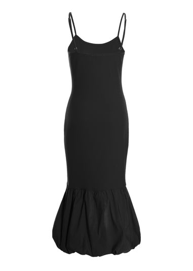 Quiz Black Puff Ball Midi Dress