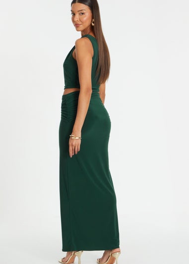 Quiz Green Maxi Skirt