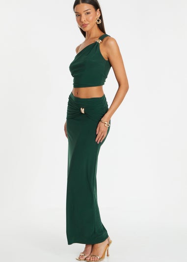 Quiz Green Maxi Skirt