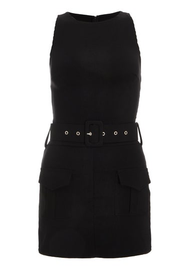 Quiz Black Pleated Skort Playsuit