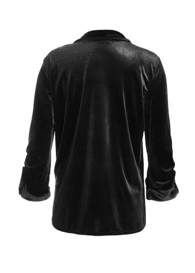 Quiz Black Velvet Blazer