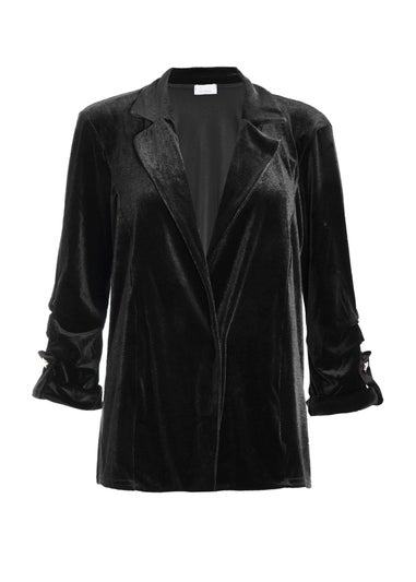 Quiz Black Velvet Blazer