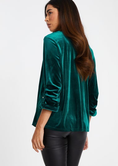 Quiz Green Velvet Blazer