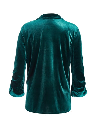 Quiz Green Velvet Blazer