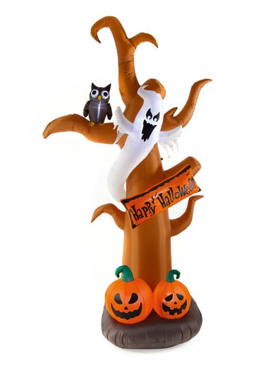 Premier Decorations 2.7m Lit inflatable Halloween Tree with Ghosts