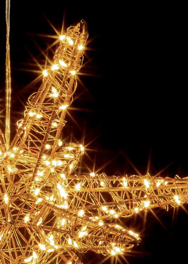 Premier Decorations Rose Gold Wire Wrapped Sputnik with 300 Warm White LEDs 30cm