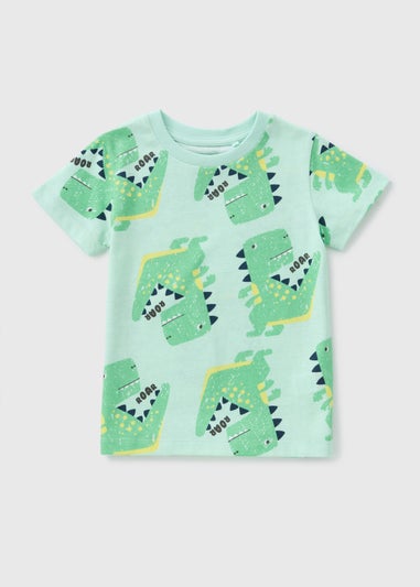 Boys Green Dino T-Shirt (1-7yrs)