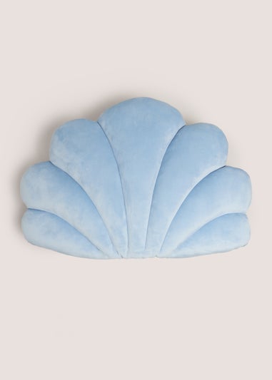 Blue Shell Shaped Cushion