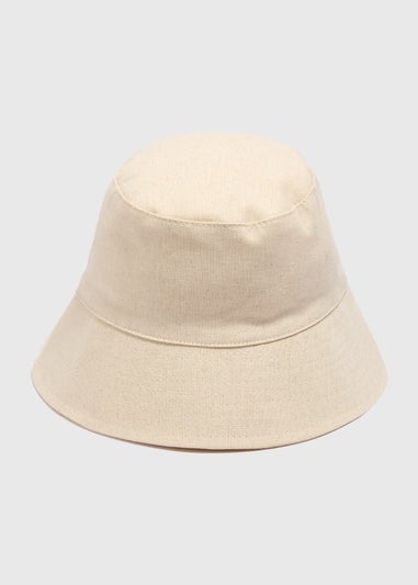 Natural Linen Blend Bucket Hat