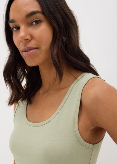 Green Longline Vest Top