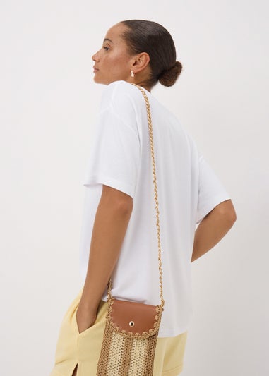 White Crew Neck Relaxed Fit T-Shirt