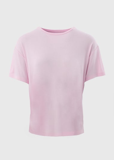Pink Crew Neck Relaxed T-Shirt
