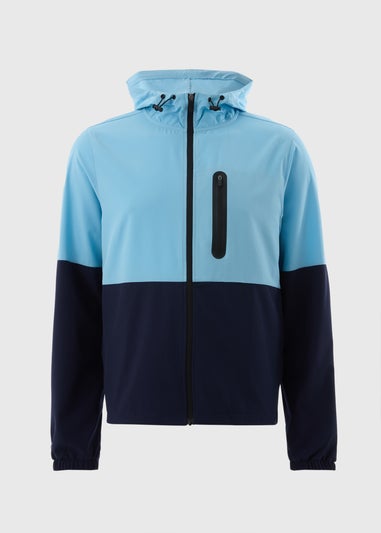 Souluxe Blue Block Zip Thru Hoodie