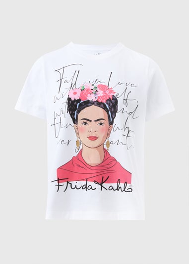 White Frida Kahlo T-Shirt