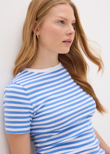 Blue Stripe Fitted T-Shirt