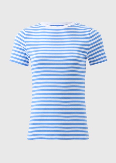 Blue Stripe Fitted T-Shirt