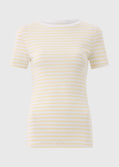 Yellow Fitted Stripe T-Shirt