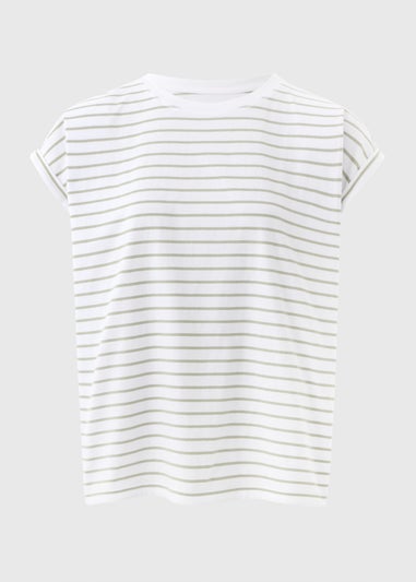 Sage Green Stripe Short Sleeve T-Shirt