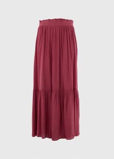 Rasberry Cheesecloth Maxi Skirt