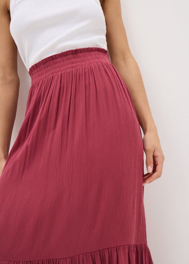 Rasberry Cheesecloth Maxi Skirt