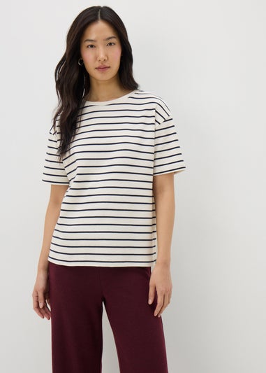 Cream Stripe T-Shirt