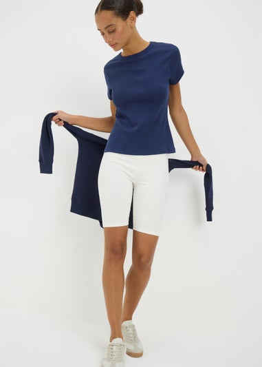 White Cycling Shorts