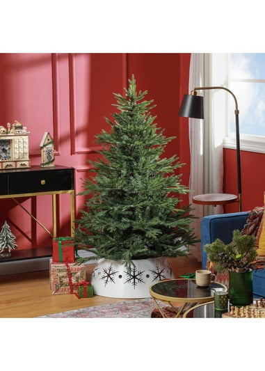 HOMCOM Green Artificial Christmas Tree with Hinged Branches