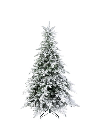 HOMCOM Green Artificial Christmas Tree with Snow Branches