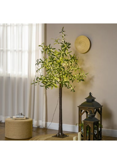 HOMCOM Olive Tree Light Artificial Tree