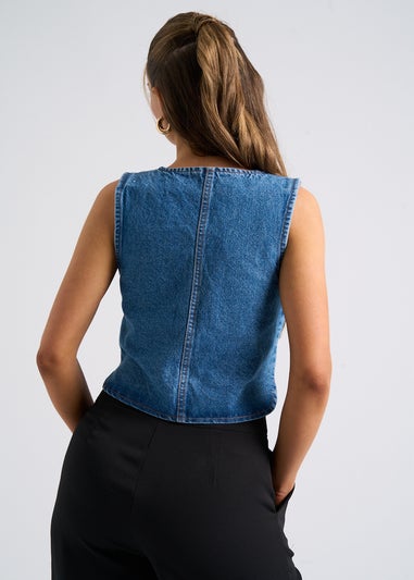 Urban Bliss Blue Denim Waistcoat