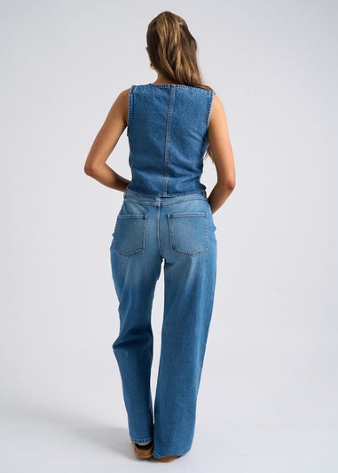 Urban Bliss Mid Blue Wide Leg Jean