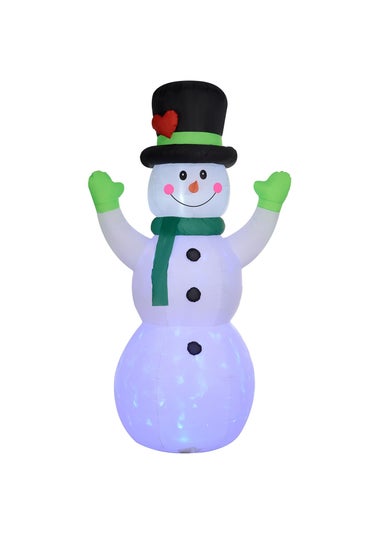 Outsunny White Inflatable Snowman for Garden Yard