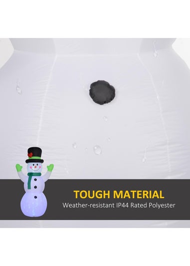 Outsunny White Inflatable Snowman for Garden Yard