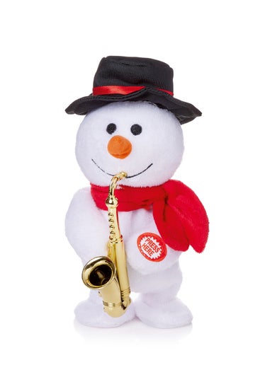 Premier Decorations Battery Operated Musical Snowman with Saxophone 20cm