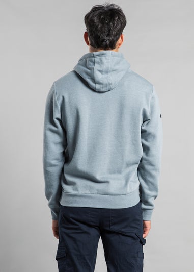 Tokyo Laundry Grey Cotton Blend Embossed Drawstring Hoody