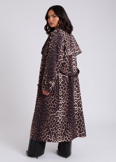 Urban Bliss Brown Leopard Print Trench