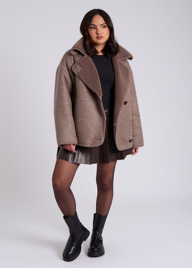 Urban Bliss Taupe Short Bonded Jacket