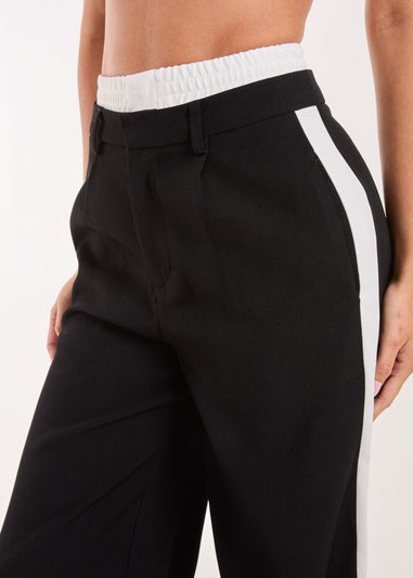 Pink Vanilla Black Boxer Style Popper Trousers