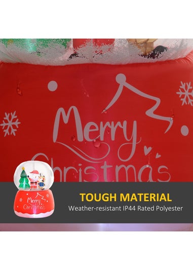 Outsunny Red Christmas Inflatable Crystal Ball with LED Lights