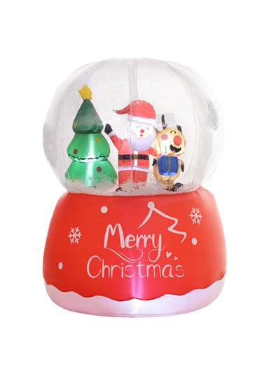 Outsunny Red Christmas Inflatable Crystal Ball with LED Lights