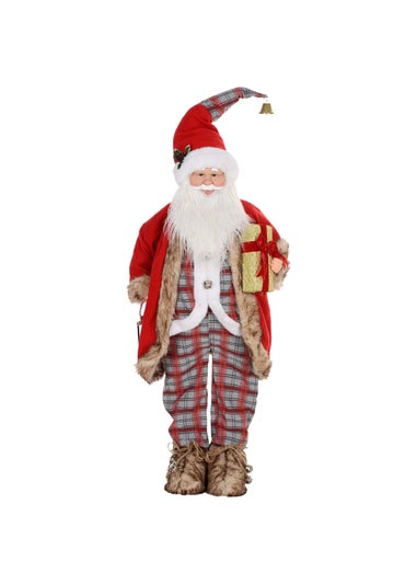 HOMCOM Red Animated Life Size Santa Claus with Sound Activated