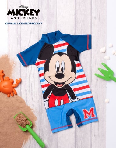 Disney Boys Blue Mickey Mouse 1 Piece Surf Suit (12 Months-6 years)